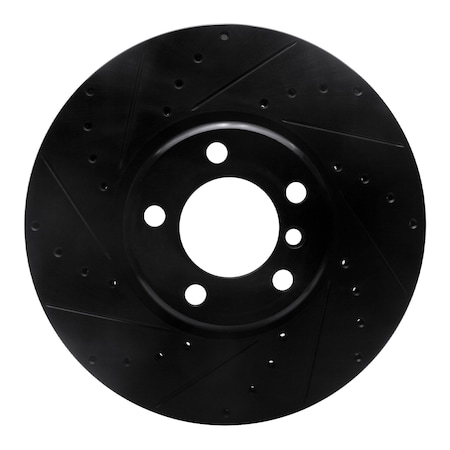 Dynamic Friction Co DFC Brake Rotor - Drilled and Slotted - Black 633-31108L