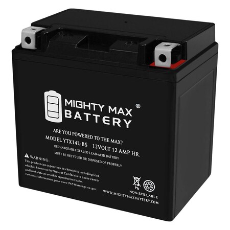 Mighty Max Battery YTX14L-BS Replacement Battery Compatible with BRP 900 Ryker ACE 19-22 MAX4089312