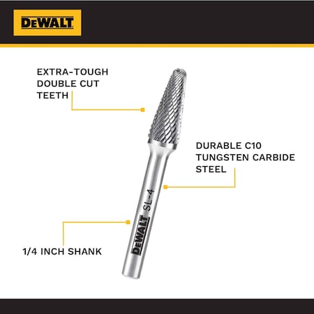 Dewalt SINGLE CARBIDE BURR SIZE SL-5 DXCBTJSL4