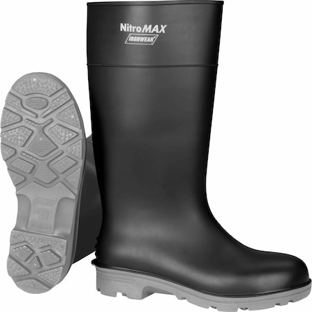 Ironwear NitroMAX 15" PVC Blend Plain Toe Slip Resistant Work Boots, Black, 12 9251-B-12