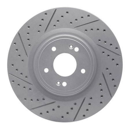 Dynamic Friction Co DFC Geoperformance Rotor - Drilled and Slotted 830-21038L
