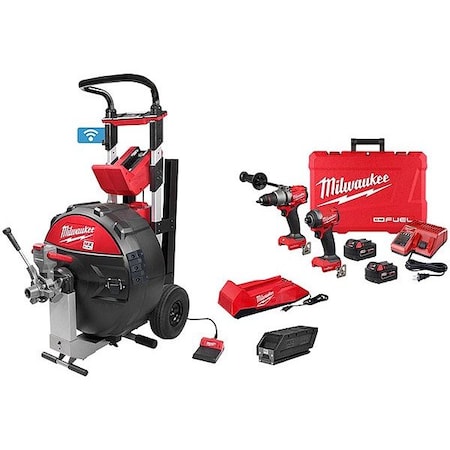 Milwaukee Tool MXF Sewer Drum Kit + M18 FUEL Combo Kit MXF500-1CP, 3696-22