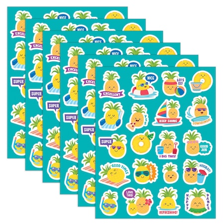 Teacher Created Resources Pineapple Smelly Stickers, 120-Piece Set, 6PK 9445