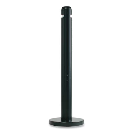 Rubbermaid Commercial Smoker's Pole, Round, Steel, 0.9 gal, Black FGR1BK