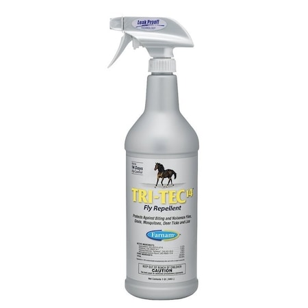 Farnam Tri-Tec 14 Fly Repellent, Liquid, Milky White, 32 oz Bottle 46512
