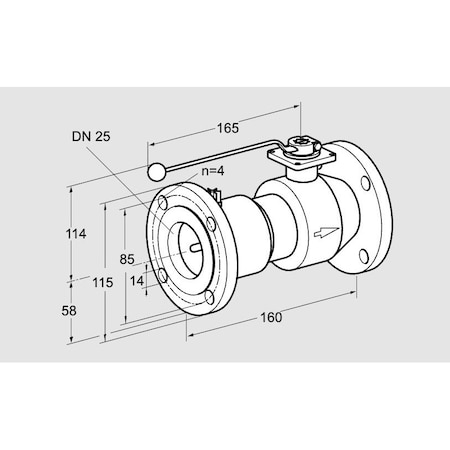 Honeywell Kromschroder VLV, BALL, MAN, W THERMALLY RELEASED SHTF, R KS03152296