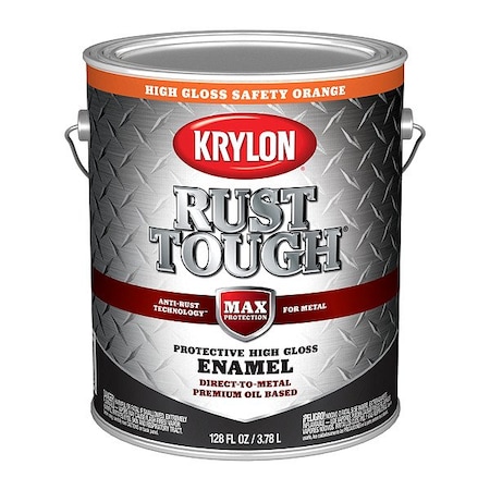 Krylon Rust Tough Enamel, Safety Orange, Gloss, 1G K09768008