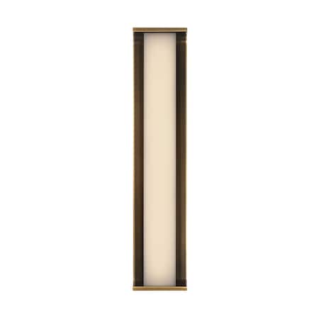 Euf Dulton, Wall Sconce, 24", Antique Brass, Smoked Glass 50116-010