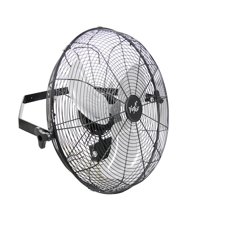 Vie Air Dual Function 18 Inch Wall Mountable Tilting Fan with 3 Speed Motor in Black VA-18W