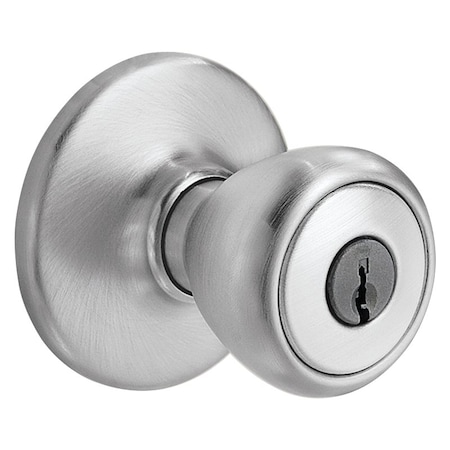 Kwikset Entry Knob, 3 Grade, Satin Chrome, 238, 234 in Backset, K3 Keyway 400T26D6ALRCSK3V1