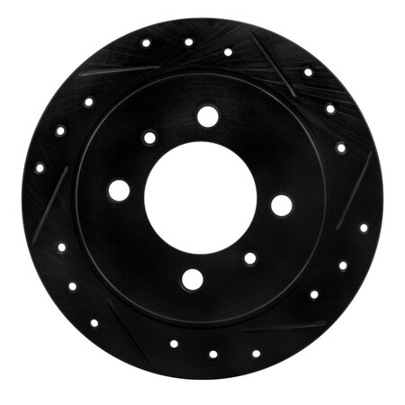Dynamic Friction Co DFC Brake Rotor - Drilled and Slotted - Black 633-67039R