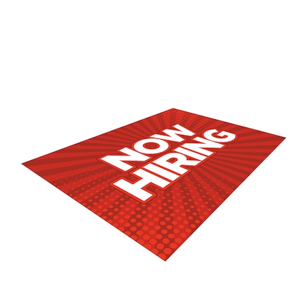 Showdown Displays 24 In X 18 In Superstrong Angle Iron Frame Graphic - Now Hiring Red Burst 908041-003