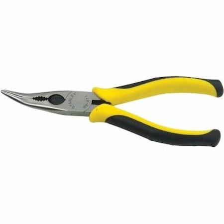 Stanley 6 3/8 in Bent Needle Nose Plier Ergonomic Handle 89-871