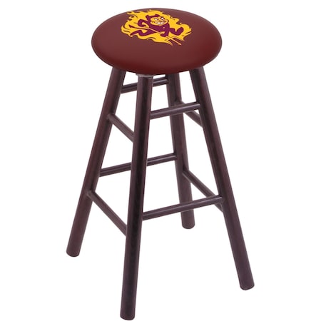 Holland Bar Stool Co Oak Counter Stool, Dark Cherry Finish, Arizona State Sparky Seat RC24OSDC