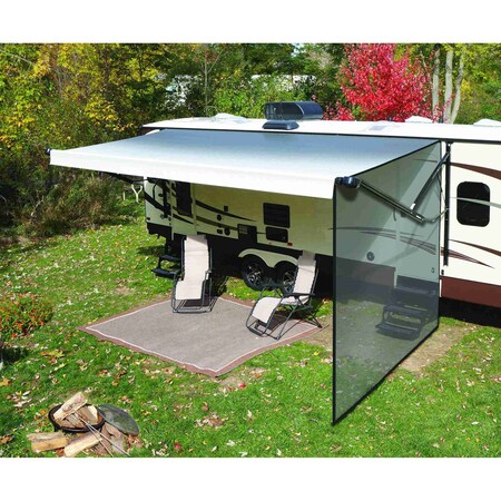 Lippert Lippert 37978608 Solera Side Shade Panel - 8', Black 37978608