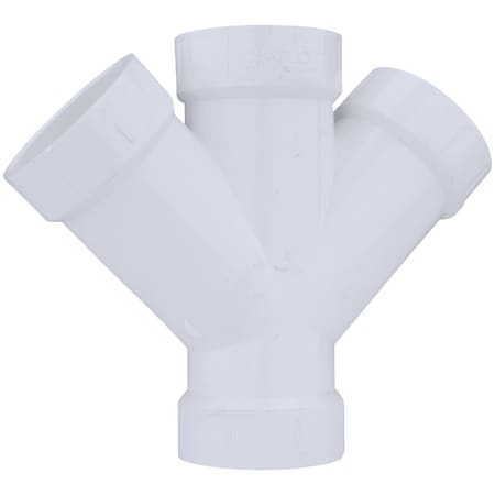 Charlotte Pipe And Foundry 2'' Schedule 40 DWV PVC Double Wye PVC 00611 0800HA