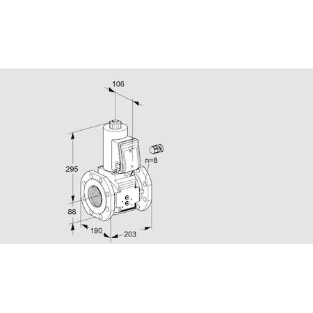 Honeywell Kromschroder VLV ASSY, SOLND, DN80 ISO FLG, GAS , VAS780F KS88202683