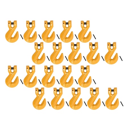 Mytee Products 5/16 in Grade 80 Clevis Cradle Grab Hooks w/ Pins, 4500 lbs WLL, 20PK GH516-G80x20