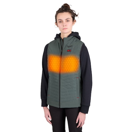 Milwaukee Tool Axis Heated Vest, Polyester, 2 to 8 hours Heating Time, 3 Heat Settings, Blue, M F300E-21M