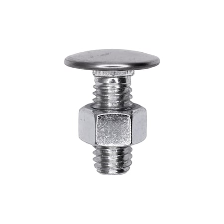 Auveco Bumper Bolt 3/8in-16 x 1in Stainless Steel Pan Head with Hex Nut, 25PK 10656