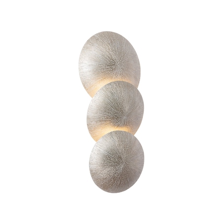 Troy Lighting Reef 3 Light Wall Sconce, Textured Warm Silver Leaf, 11 In x 24 In B4624-TWL