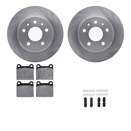 Dynamic Friction Co DFC Rotors with EURO 5000 Ceramic Brake Pads includes Hardware 6612-63033