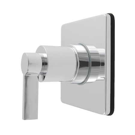 Kingston Brass Single-Handle Six-Way Diverter Valve with Square Trim Kit, Polished Chrome KS4041NDL