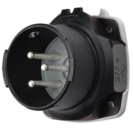 Meltric DXN30 INLET POLY BLACK SIZE 2 IP 66/67 1P+N+G 30 A 277 VAC 60 Hz NO AUX 22-38045