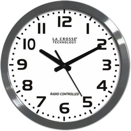 La Crosse Technology La Crosse Technology 16 Inch Atomic Metal Analog Metal Wall Clock - LA326396