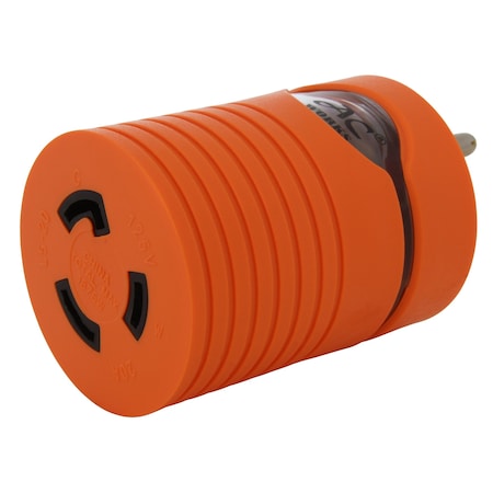 Ac Works Adapter Household 15A 5-15P Plug to Locking 20A L5-20R Female Connector with cCSAus approval AD515L520