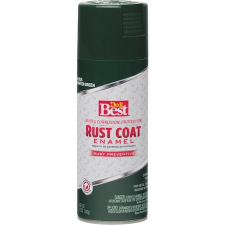 Do It Best Rust Coat Gloss Hunter Green 12 Oz. Anti-Rust Spray Paint 203616D