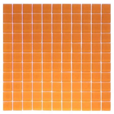 Apollo Tile Orange 11.8 in x 11.8 in Glass Matte Floor and Wall Mosaic Tile 9.67 sqft/case, 10PK APLA88062M 1X1A