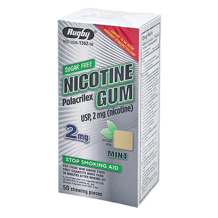 Harvard Rugby Nicotine Gum, 2mg, Mint, 50PK 00536136206