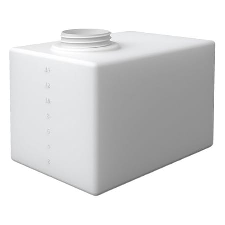 Norwesco Utility Tank, 17 in, White, Rectangular 44853-DS