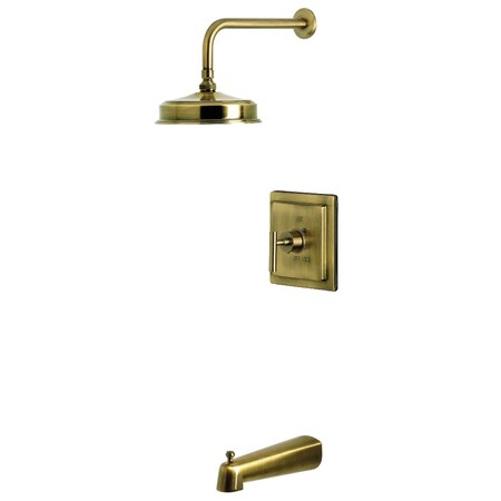 Kingston Brass Single-Handle Pressure Balanced Tub and Shower Faucet, Antique Brass KB5893CML