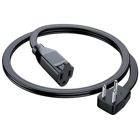 Maximm 1ft 14AWG Heavy Duty Flat Wire 3-Prong Extension Cord, UL, Black ADW-90-31F01-14B0