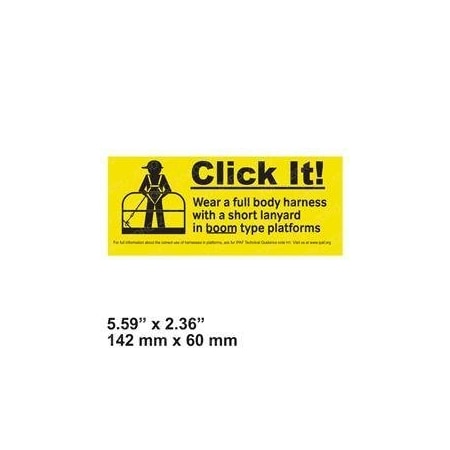 Skyjack REPLACEMENT DECAL, CLICK IT, AWPF 147043