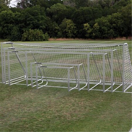 Whole-In-One Natural Aluminum Club Soccer Goals, 2PK WH527211