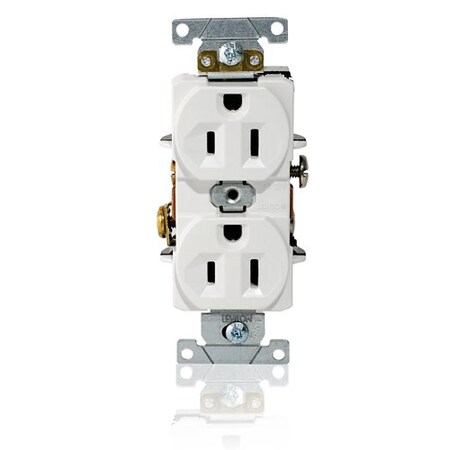 Leviton Dup Rec 15A 125V Self-Gr Wht L5262-W