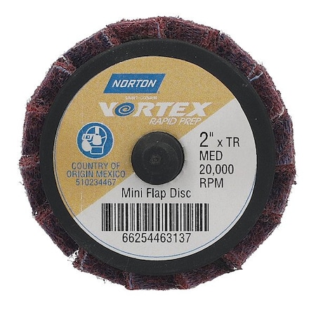 Norton Abrasives Flap Disc, 2 in dia., 20,000 RPM 66254463137