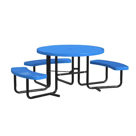 Leisure Craft Round Expanded Table, 46 in, Blue T46ROP-ADA-BLUE
