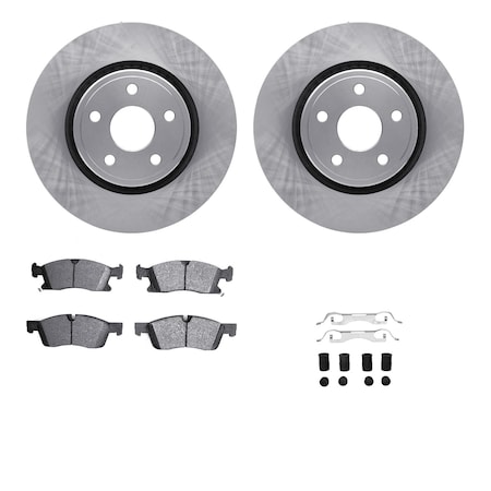 Dynamic Friction Co DFC Rotors with EURO 5000 Ceramic Brake Pads includes Hardware 6612-19138