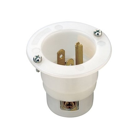 Leviton Industrial Grade Flanged Inlet 15 Amp, 125 Volt 5278-C