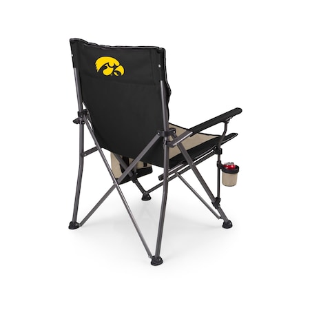 Picnic Time Family Of Brands NCAA Iowa Hawkeyes Big Bear XXL Camping Chair with Cooler - Heavy Duty Beach Chair 808-00-175-224-0