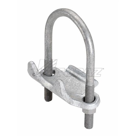Topaz Right Angle Conduit Support, Malleable Iron, Galvanized Steel, 2" 1556HDG