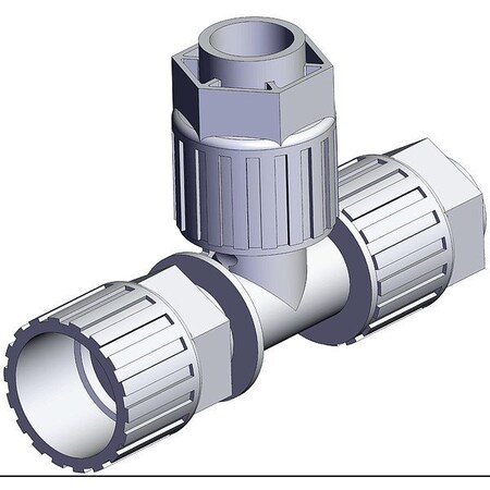 Smc High Purity Fitting, Union, PFA LQ3T5A-SR