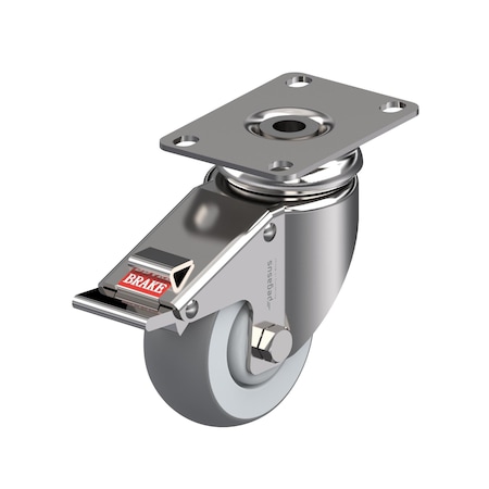Pegasus Cstr, Stanles Plt Swvl, Gray TPR, 165 lb, Tl P14SX-RP030K-12-TB