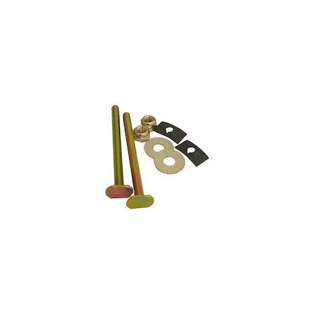 Larsen Supply Co. Solid Brass Toilet Bolts With Nuts And Washers, 0.25 x 3.25-In. 636710