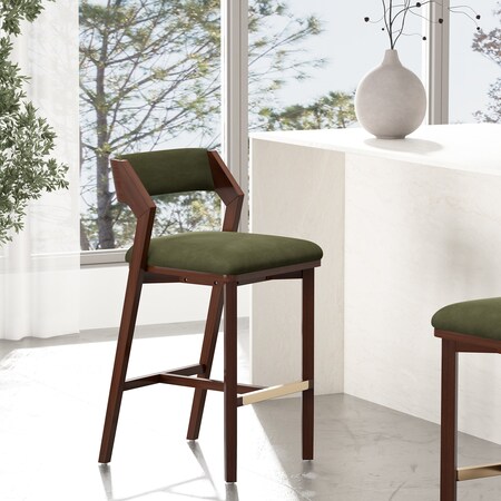 Manhattan Comfort Patricia Barstool in Turtle Green BS026-GR