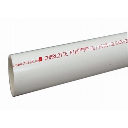 Charlotte Pipe And Foundry Solid Pipe, 1-1/4 in, 5 ft L, Plain End, SCH 40 Schedule, PVC PVC 07100 1000HC